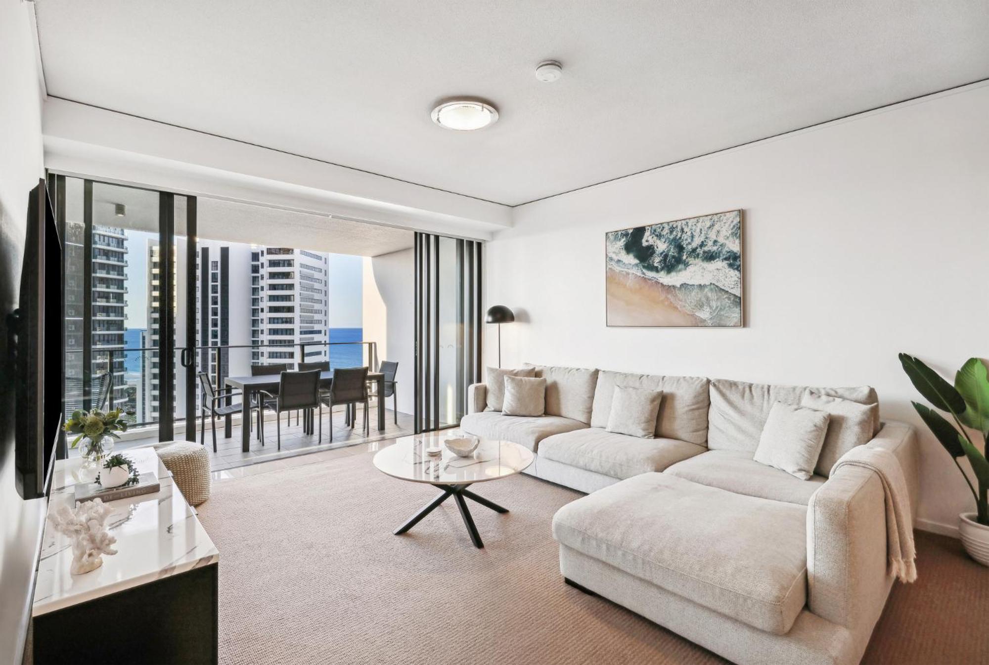 Ocean View 3-Bed With Gym, Pool, Sauna & Parking ゴールドコースト エクステリア 写真